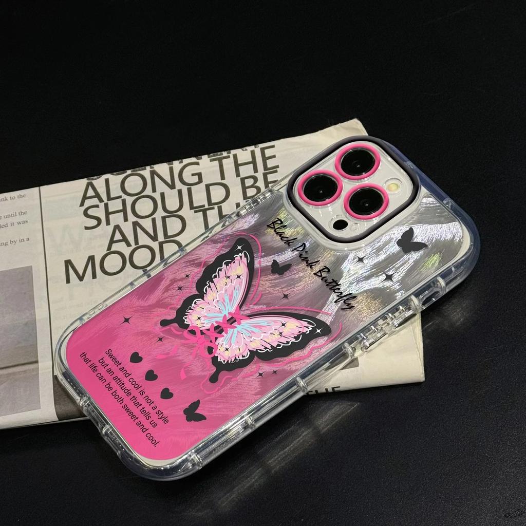 Foundation Gradient Butterfly Suitable for Apple 16 Mobile Phone Case New Iphone15promax Cartoon 13 Personality 14