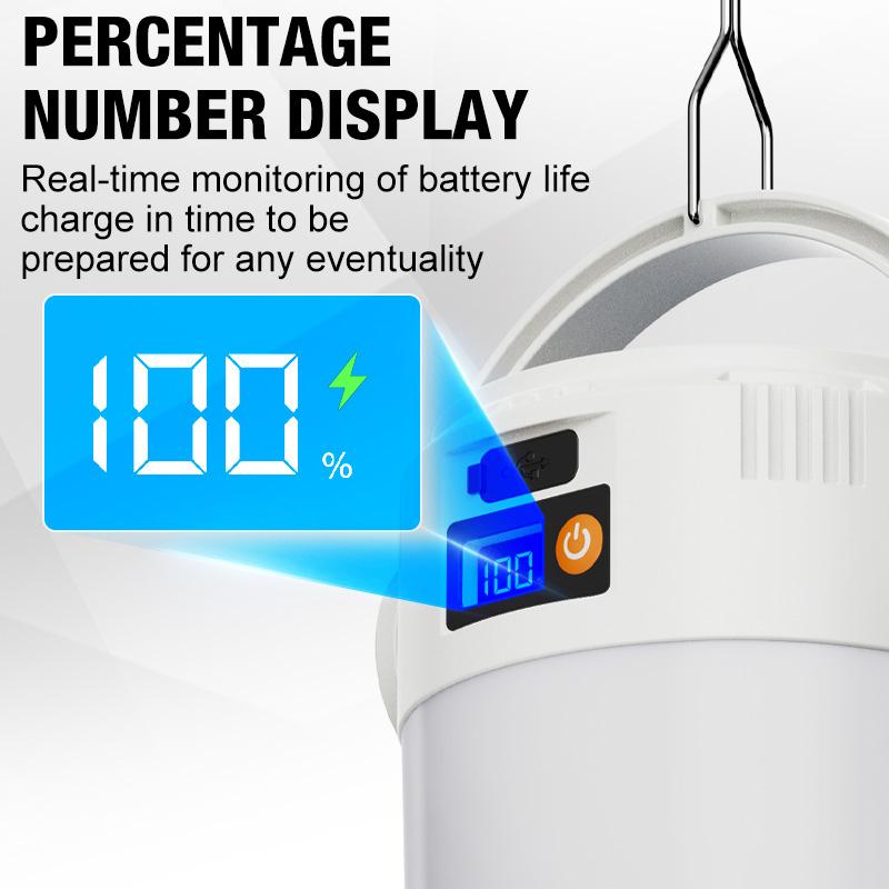 Портативный светодиодный кемпинговый фонарь на солнечной батарее с аккумулятором и зарядкой Type-C