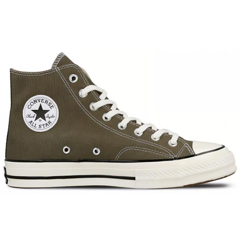 Converse 1970-е Chuck Taylor All Star Удобные и Универсальные Высокие Кеды из Канваса Унисекс Оливково-зеленый