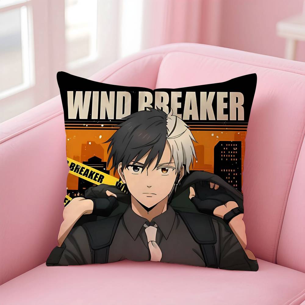 Anime W-WIND BREAKER Pillow Case Pattern Printing Pillowcase Living Room Sofa Cushion Cover Bedroom Room Decor