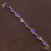 Natural Rough Amethyst Gemstone Handmade Copper Gift Jewelry Bracelet 7-8" V6k68
