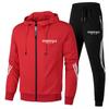 Mens Casual Sport Hoodie Set Cotton Blend Long Sleeve Top Pants Lightweight Outfit