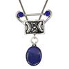 Pendant Lapis Lazuli Silver Jewelry 2.5" Gemstone Handmade Sterling Silver