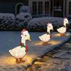 Christmas Light-up Duck Ornament Lighted Acrylic 2D Duck Decoration with Scarf And Santa Hat Outdoor Duck Ornament for Yard Garden Patio Lawn Holiday