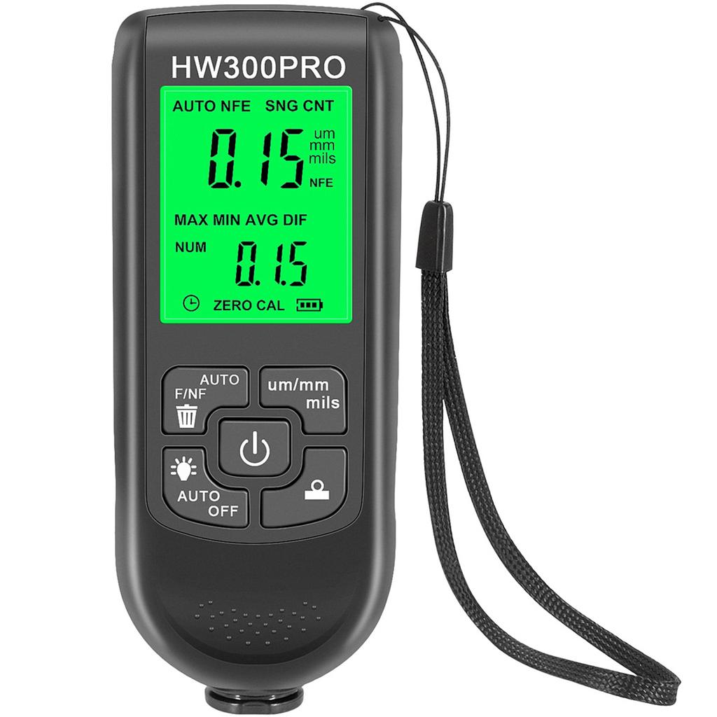 Paint Thickness Gauge Meter HW-300PRO Probe Coating Thickness Gauge Professional Multifunctional Car Paint Depth Gauge Test Tool