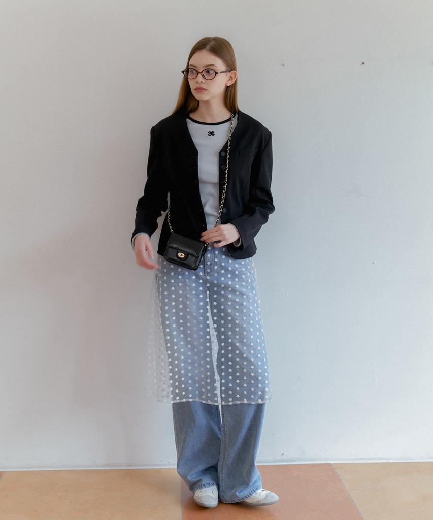 Anoetic Lace Layered Skirt_Ivory