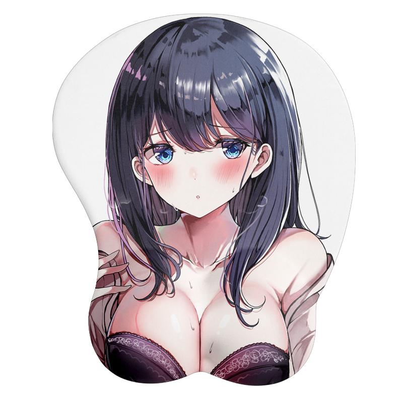 Cute Sexy Girl Silicone 3DMouse Pad Anime With Wrist Rest Support Opie Ergonomic Non Slip Creative Table Pad For Men