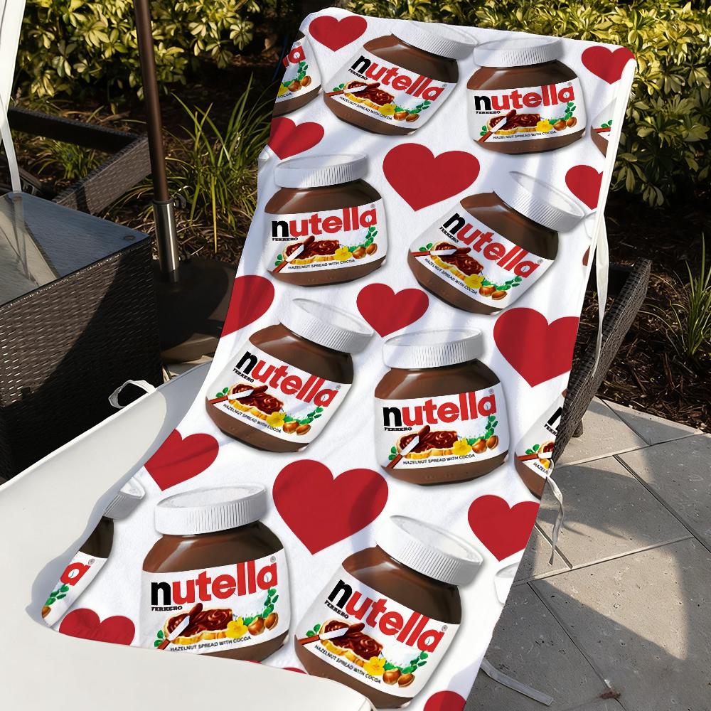 Шоколадное Сладкое N-Nutellas-S Логотип Полотенце Мягкое Бассейн Подарок Для Путешествий Спортзал Душ Кемпинг Быстросохнущее Спортивное Большие Пляжные Полотенца