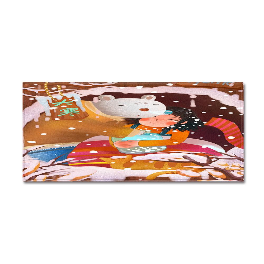 3D Цифровая Печать Коврик для Входной Двери с Рисунком Дерева, Длинный Кухонный Коврик, Впитывающий Нескользящий Коврик для Ванной Комнаты, Ковер для Гостиной