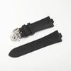 25mm Black Blue Soft Rubber Silicone Watch Band For Vacheron Constantin Strap VC Watchband Wristband Folding Buckle