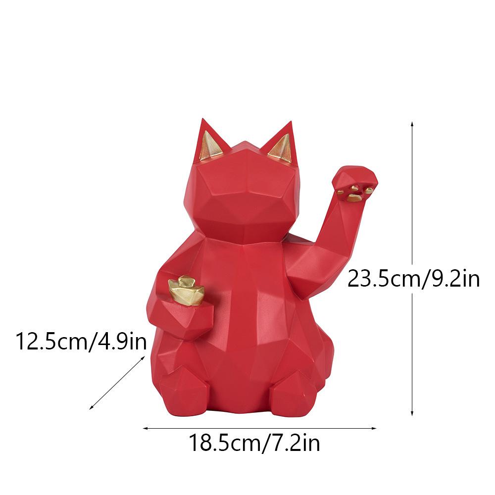 Fortune Cat Resin Craft for Home or Store Decoration
