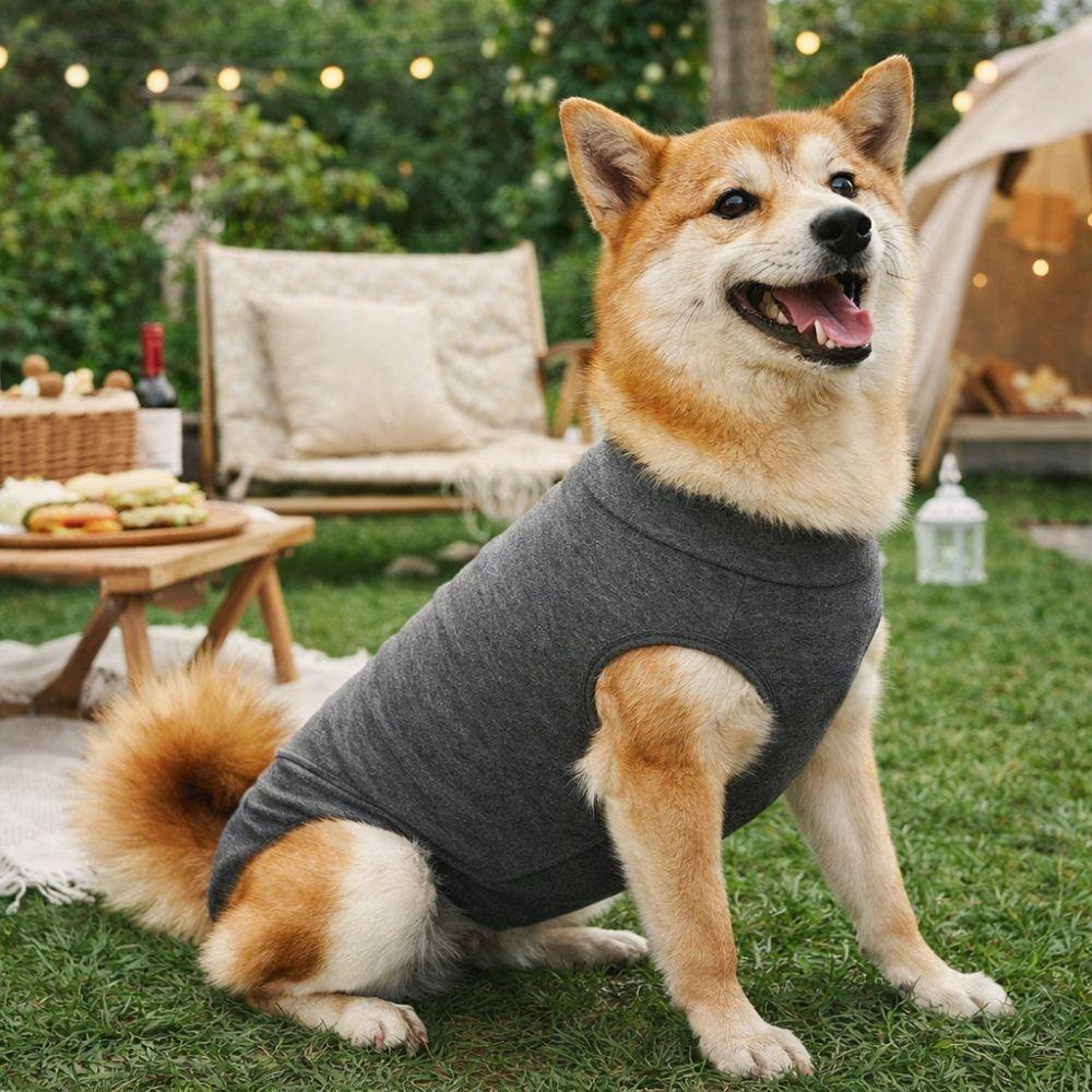 Elastic Dog Recovery Suit Breathable Pet Anti-Lick Suit Abdominal Bandages Cat Jumpsuit  Travel Use