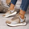 Spring and Autumn Round Toe Lace Up Breathable Sports and Leisure Shoes Fashionable and New Comfortable Women's Vulcanized Shoes