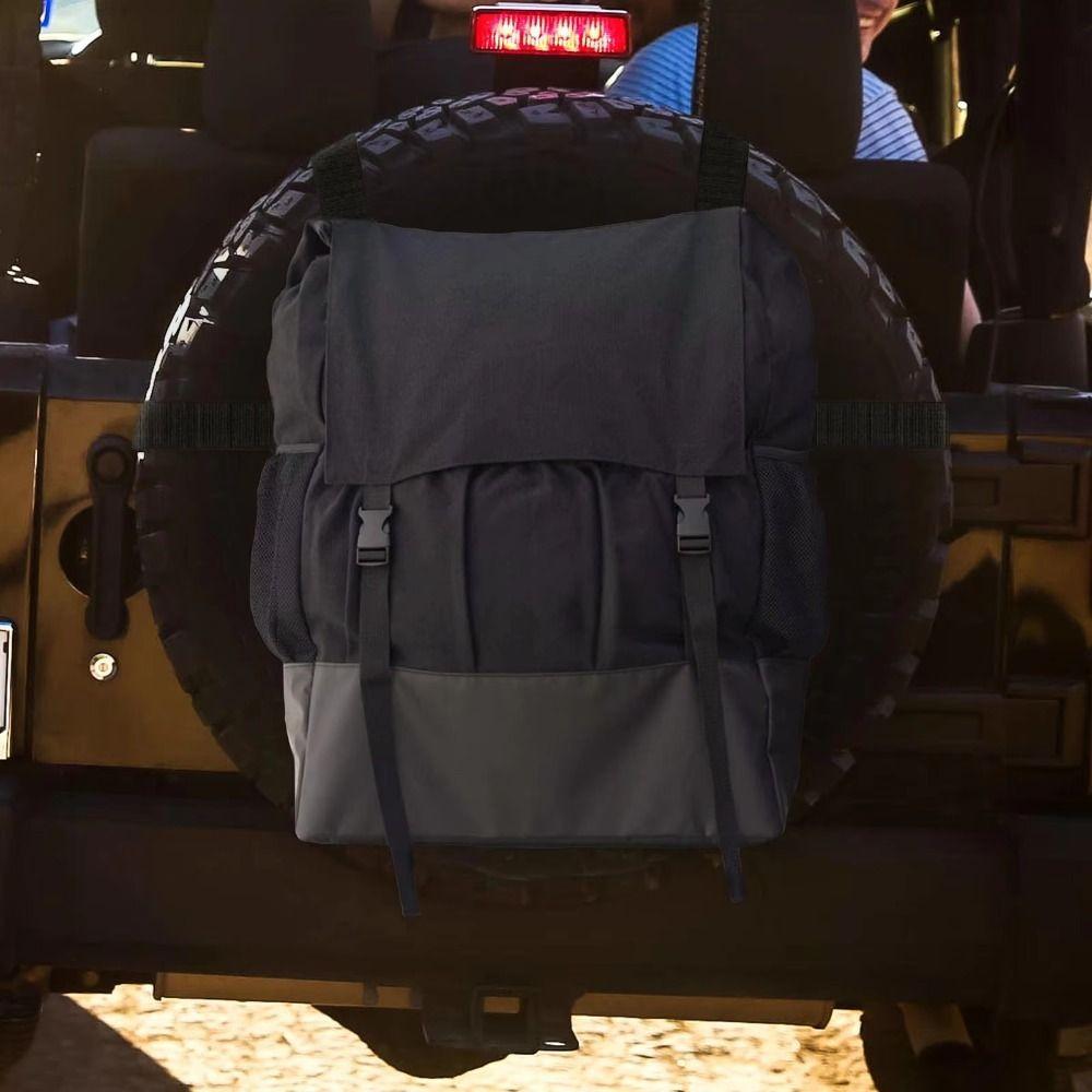 Camping Gear Spare Tire Bags Hanging Bag Storage Trash Bag Black Truck Organizers Trucks