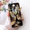 For Vivo V27 V27Pro Cute Flower Butterfly Cat Painted Case For Vivo V 27 V27 Pro V2230 V2231 Soft Silicone TPU Phone Cases