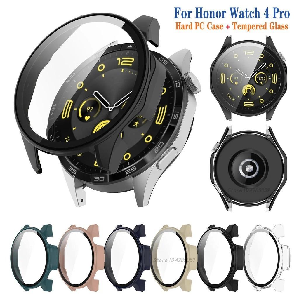Hard PC Case + Glass for Huawei Honor Watch 4 Pro Screen Protector Tempered Glass Bumper for Honor Watch 4 Pro Protective Cover