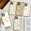 Милый рисунок для iPhone 17 Air 16 15 14 13 12 11 Pro Черный Мягкий Чехол для Телефона