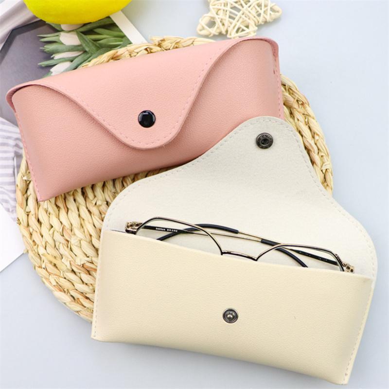Fashion Leather Eye Glasses Cover Travel Flexible Sunglasses Holder Storage Case for Women Men