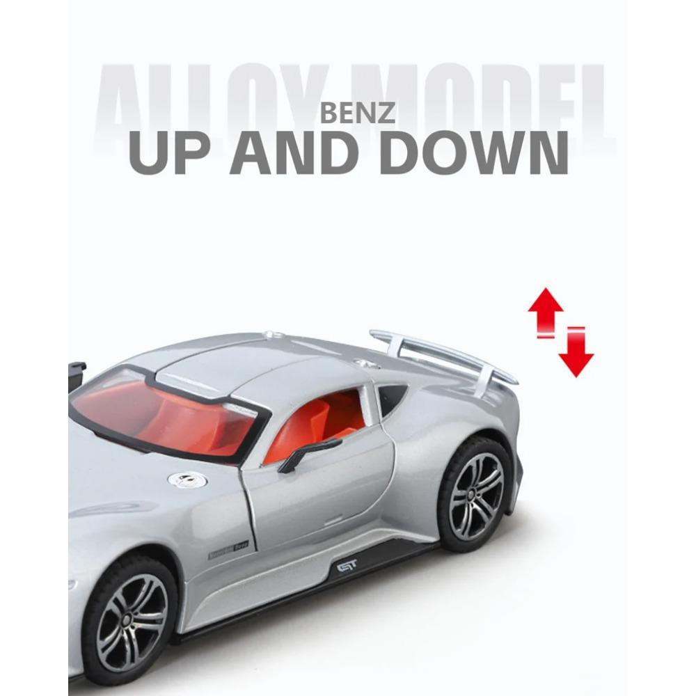 1/24 Benzs Vision GT Alloy Concept Sports Car Model Diecast Metal Racing Car Vehicles Model Simulation Sound Light Kids Toy Gift