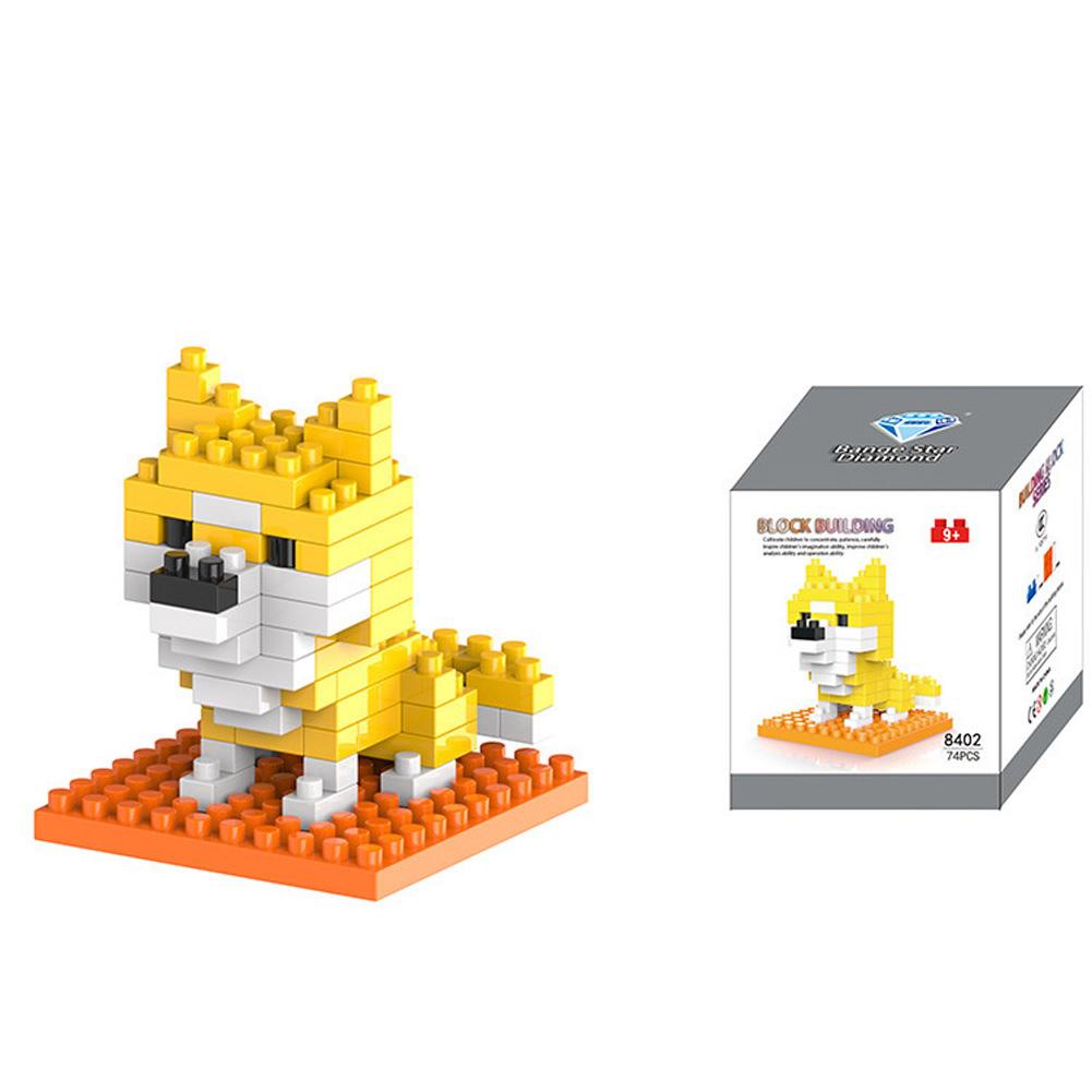Mini Cartoon Building Blocks Cute Shape DIY Puzzle Toy with Bright Color for Kids