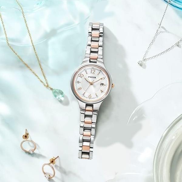 Citizen Женский KS1-830-11 ( Смотреть радиоуправляемые Wicca Solar-Tech) Круглые часы из нержавеющей стали, аналоговые