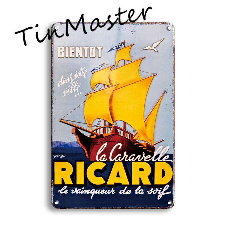 Металлическая жестяная вывеска для пива Ricard, винтажный постер для клуба Гавана, металлические вывески, античный ирландский паб, бар, кафе, кухня, художественный настенный домашний декор