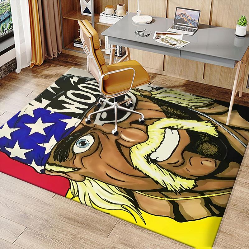 Hulk Hogan1 Printed Absorbent Washable Carpet, Non-Slip Bathroom Mats, Kitchen Rugs, Yoga Mat,Living Room Entrance, Camping Picnic Rugs