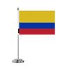Drapeau De Bureau - Colombie - 14 X 21 Cm - Polyester - Impression Recto/verso - Acier Inoxydable