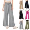 Women's Fashion Casual Draped Tie Wide Leg Hundred Soft Comfortable Yoga Pants