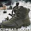 Plus Size 39-47 Men's Fashion Hiking Waterproof Boots Non-slip Lightweight Tactical Boots High Top Comfortable Military Shoes