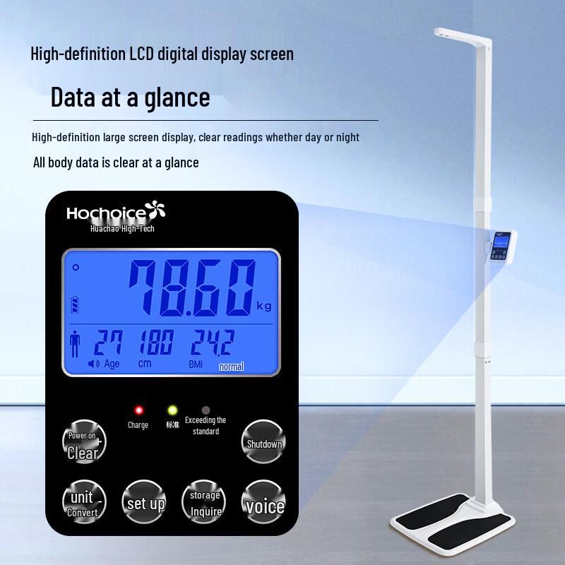 Hochoice Ultrasonic Height, Weight, and Body Fat Scale