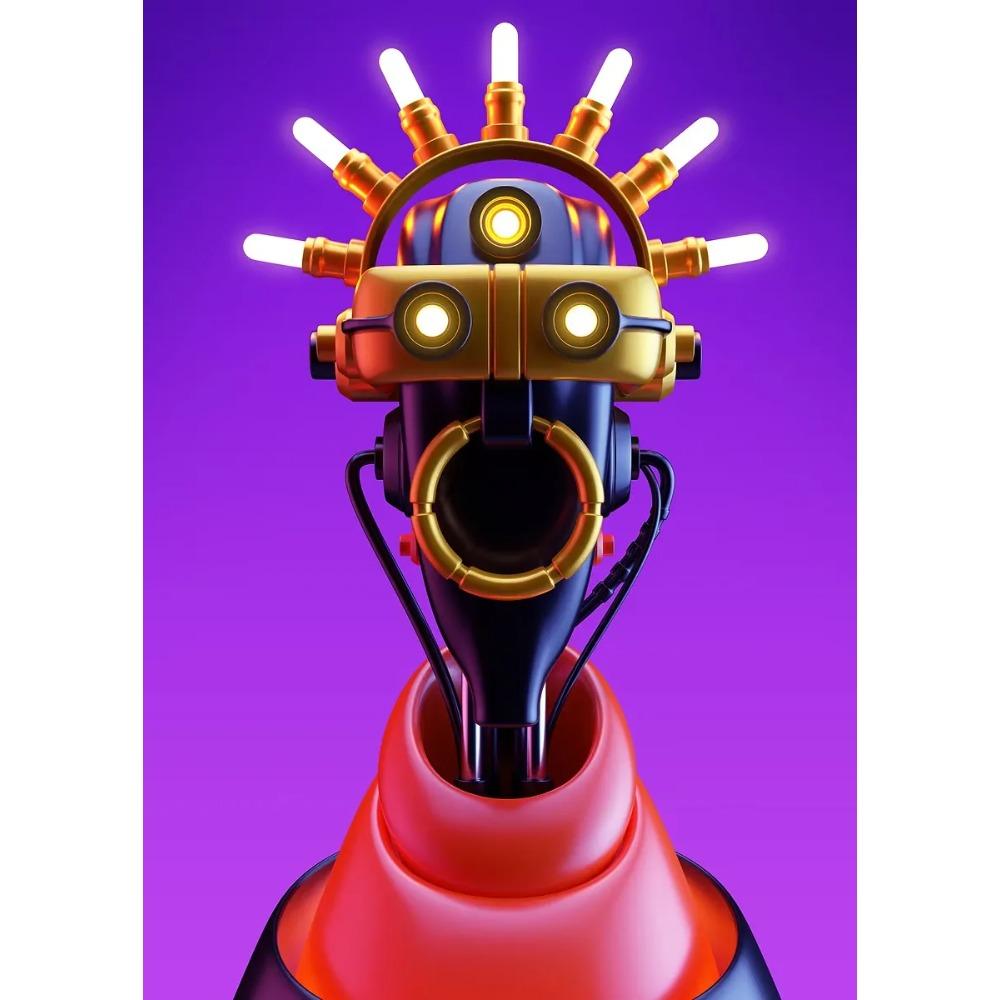 Realistic Abstract Robots Surrealism Posters Cool Robot Priest Modern Prints Canvas Wall Art Pictures Home Living Room Decor
