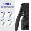 1pc Ratcheting Modular Data Cable Crimper / Wire Stripper / Wire Cutter for RJ11/RJ12 Standard, RJ45 Pass-Thru Connectors