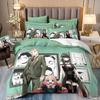 Spy X Family 3D Принт Аниме Принт Комплект Постельного Белья Пододеяльник Наволочка Комплект Постельных Принадлежностей Постельное Белье Простыня Чехол для Одеяла Полный Двуспальный Кинг-сайз
