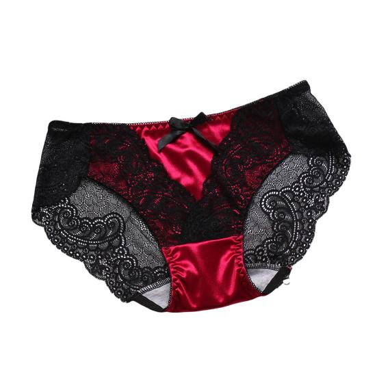 Stylish Lady Briefs Bowknot Decor Thin Protective