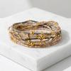 9pcs/set Mixed Color Beaded Bracelet Set Stretch Multi Layer Hand Chain  Vacation