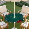 Outdoor Round Table Cover With Umbrella Hole Waterproof Patio Garden Tablecloth Elastic Hem Deck Balcony