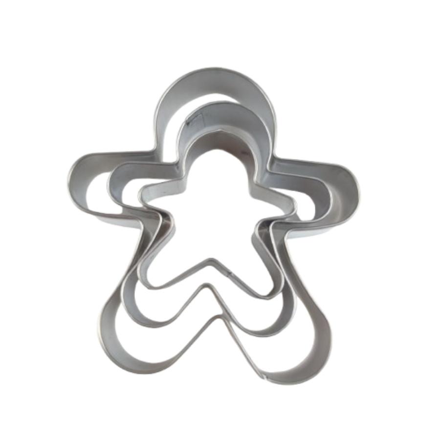 3/5pcsChristmas Snowflake Cookie Mold Stainless Steel Kitchen Baking Tool Gingerbread Man Christmas Tree Chocolate Candy Mold Co
