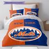 Постельное белье с узором New York Mets Комплект Пододеяльник Наволочка Домашний Декор Подарок (1 пододеяльник + 2 наволочки, без наполнителя)