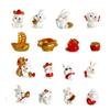 16pcs Chinese New Year Zodiac Rabbit Miniature Bunny Ornaments Resin Micro Landscape Dollhouse Fairy Garden Decor Crafts