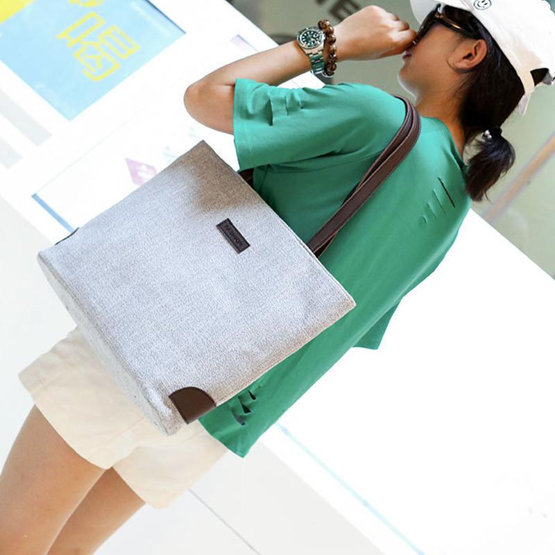 Yogodlns Повседневная холщовая сумка-тоут для женщин, большая вместительная сумка на плечо, модная сумка для шопинга, верхняя сумка на молнии Handale