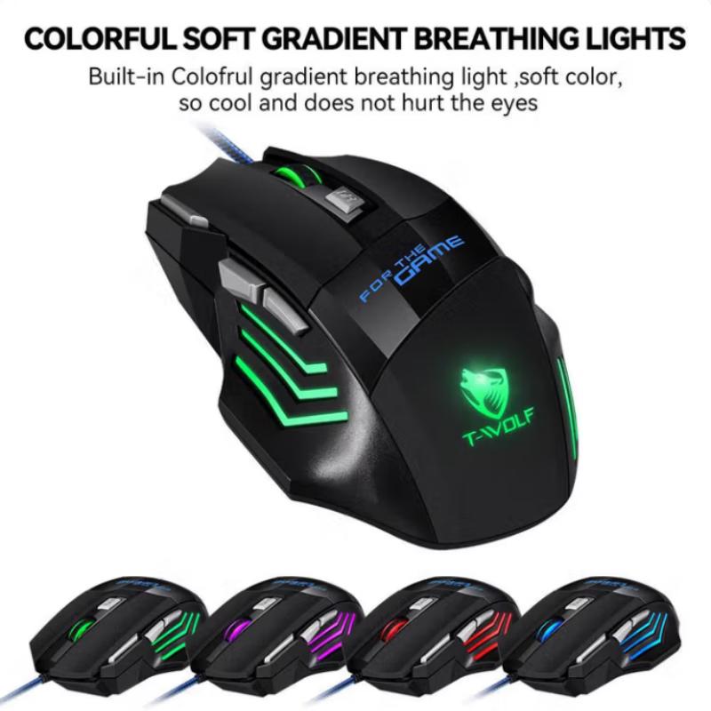 Проводная игровая мышь Leilang M1 с RGB-подсветкой