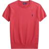 Polo SS26 Хлопковый смесовый вязаный топ с вышивкой пони, круглый вырез, короткий рукав, стандартный крой, женские топы WMPOSWENC021555-600