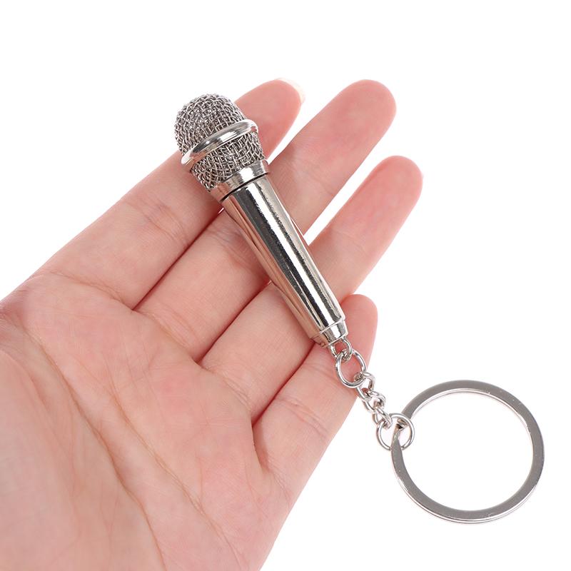 Simulation Microphone Keychain Creative Gift Personalized Car Bag Pendant