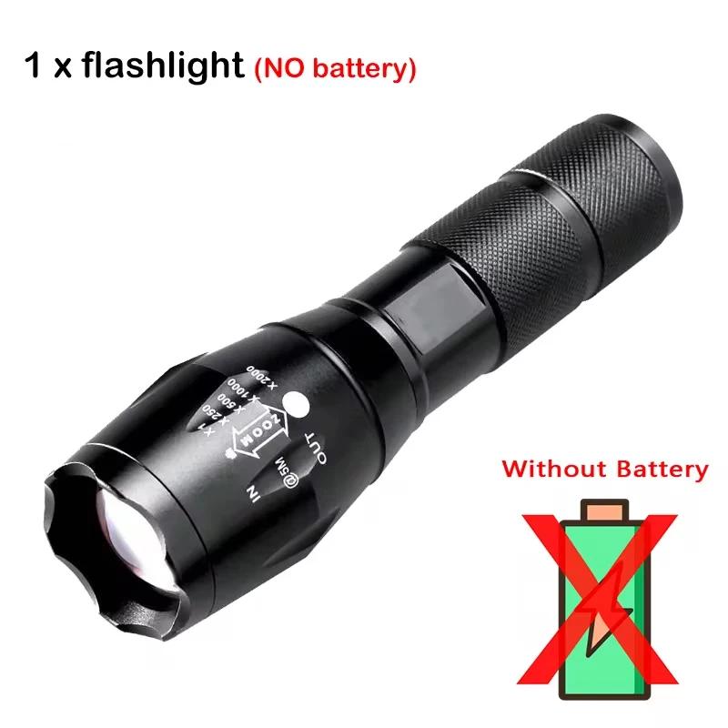 High Power Led Flashlights Camping Torch 5 Lighting Modes Aluminum Alloy Zoomable Light Waterproof Material Use 3 AAA Batteries