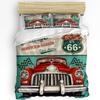 3pcs Bedding Set Classic Car Vintage Poster Home Textile Duvet Cover Pillow Case Boy Kid Teen Girl Bedding Covers Set
