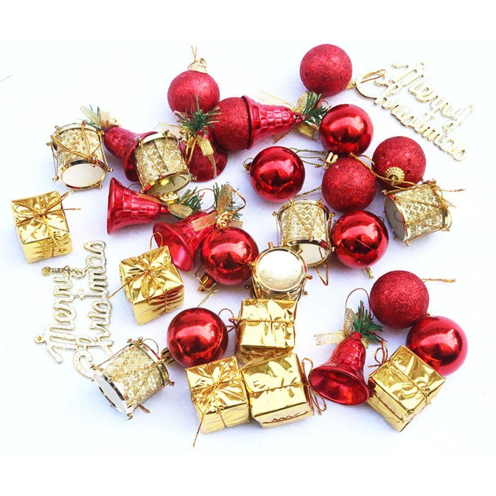 26/32PCS Mixed Pattern Hanging Pendants Multicolor Drop Ornaments Festival Ornament