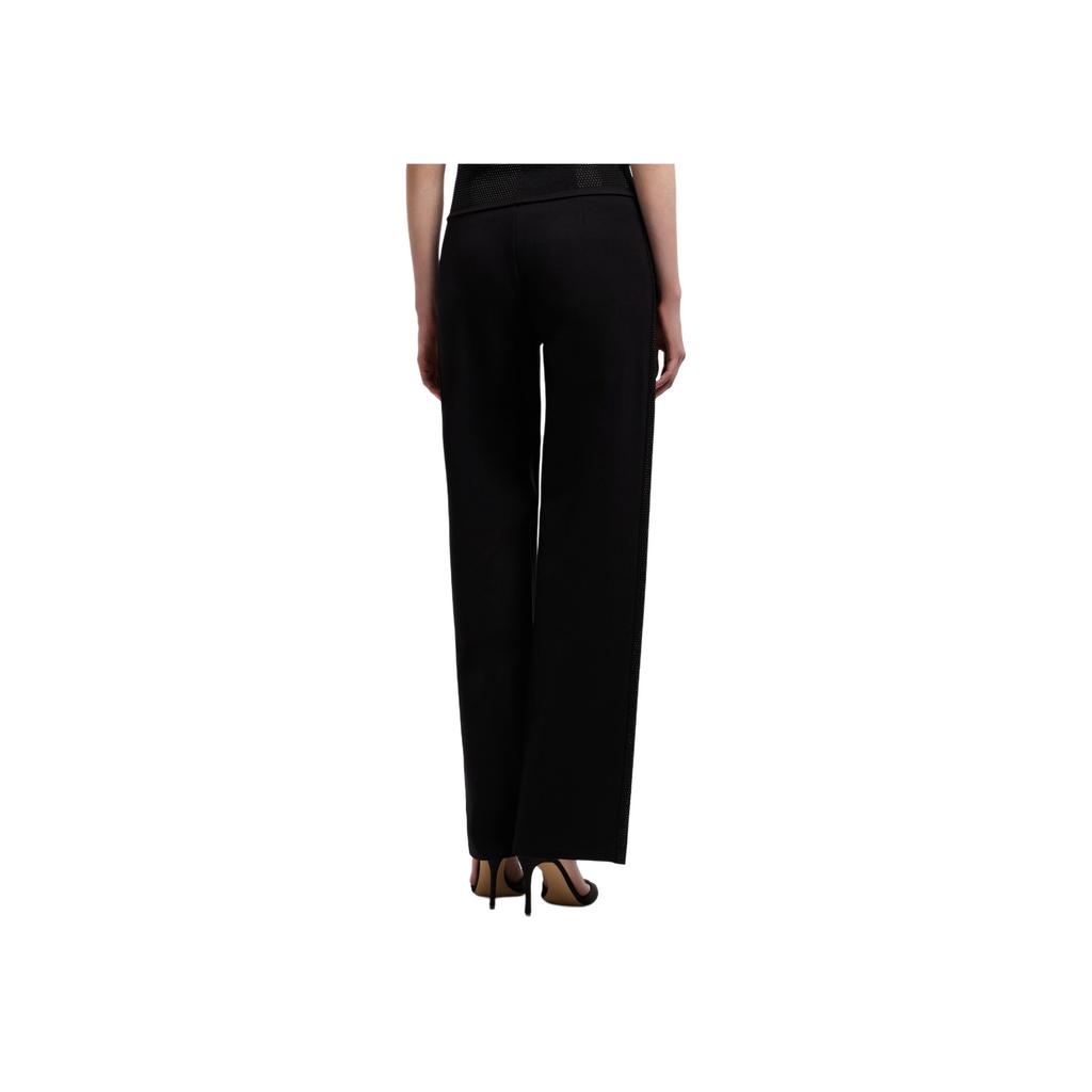 Emporio Armani Ss25 Длинные Прямые Однотонные Повседневные Брюки Женские Низ Черный EW0004-87AF1-2911