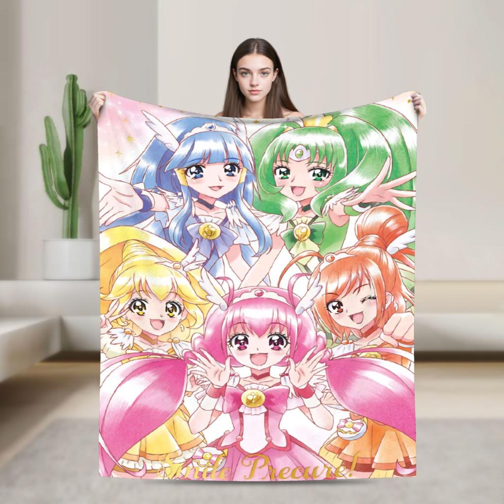 Mermaid Melody Pichi Pichi Pitch Flannel Blanket Winter Warm Throw Blanket for Kids Couch Chair Funny Bedspread Sofa Bed Cover