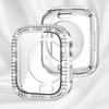 Блестящий чехол со стеклом для Apple Watch Case 49мм 46мм 42 45 41 40 44мм Алмазный бампер+Защитное стекло для Iwatch Series 10 9 8 7 6 5 SE